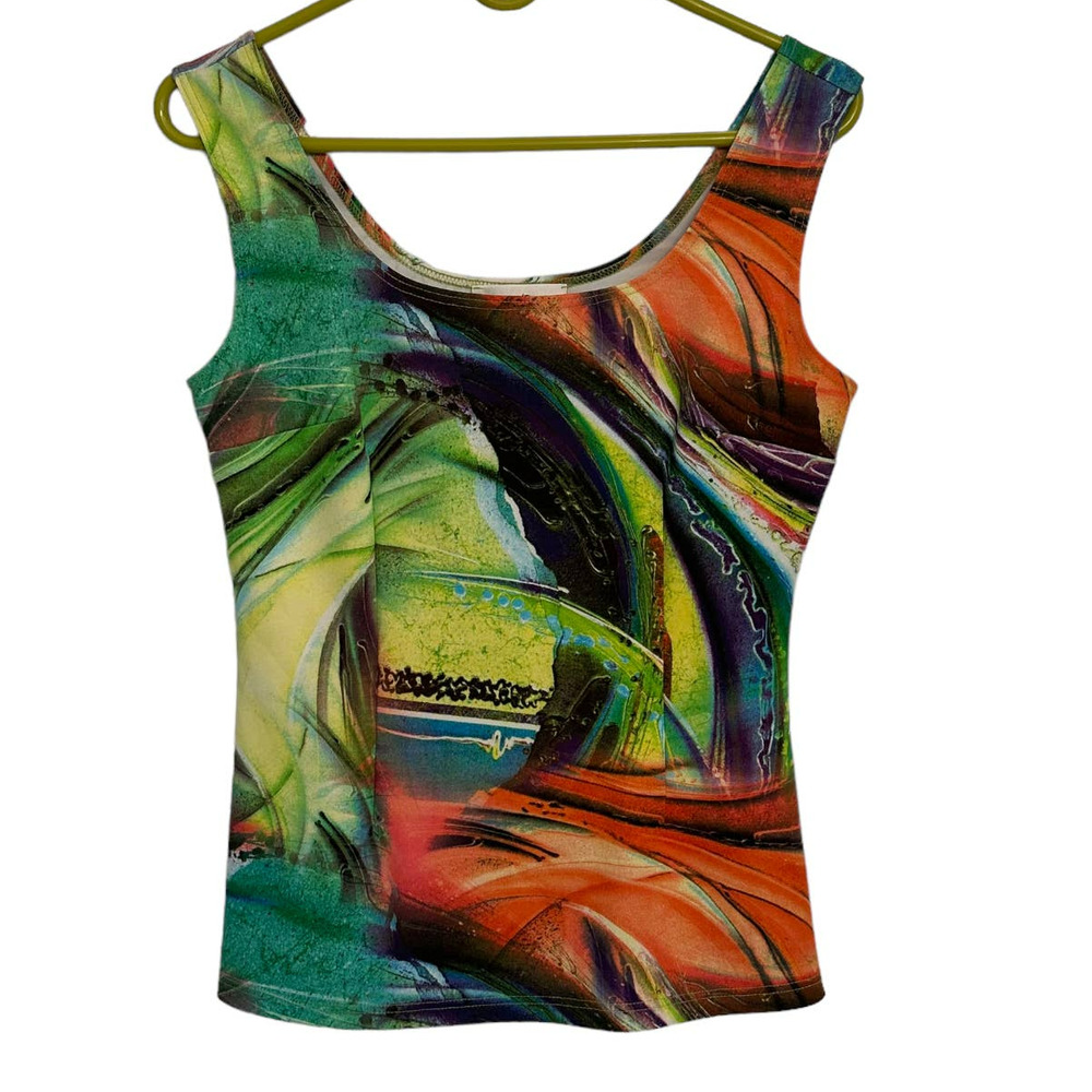 Joseph Ribkoff Tank Top Multicolor Stretch Made in Canada Size 8